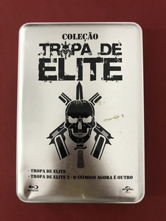 Blu-ray Duplo - Coleção Tropa De Elite + Lata - Seminovo