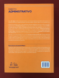 Livro - Direito Administrativo - Di Pietro, M.S.Z - Seminovo - comprar online