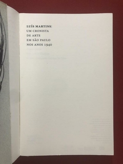 Livro - Luís Martins: Um Cronista De Arte Em São Paulo - MAM na internet
