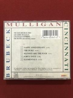 CD - Brubeck / Mulligan / Cincinnati - 1990 - Importado - comprar online