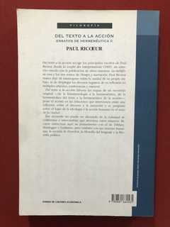 Livro - Del Texto A La Acción - Ensayos - Paul Ricoeur - comprar online