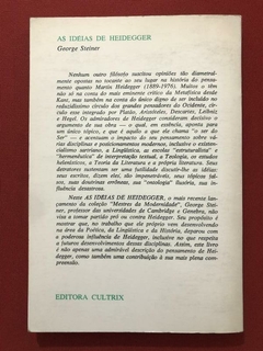Livro - As Idéias De Heidegger - George Steiner - Cultrix - comprar online