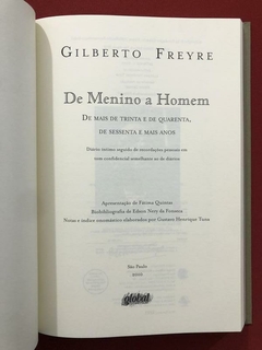 Livro - De Menino A Homem - Gilberto Freyre - Global - Seminovo na internet