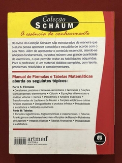 Livro - Manual De Fórmulas E Tabelas Matemáticas - Muray R. Spiegel - Bookman - comprar online