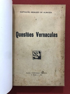 Livro - Questões Vernaculas - Napoleão Mendes de Almeida - 1937 na internet