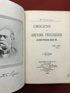Livro - Origens De Anexins - Dr. Castro Lopes - Francisco Alves - comprar online