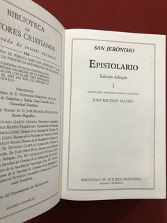 Livro - Epistolario - 2 Volumes - San Jeronimo - Ed. BAC - loja online