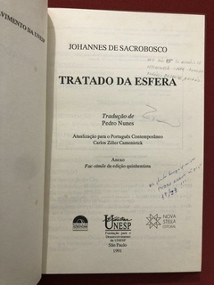 Livro - Tratado Da Esfera - Johannes De Sacrobosco - Unesp - Sebo Mosaico - Livros, DVD's, CD's, LP's, Gibis e HQ's