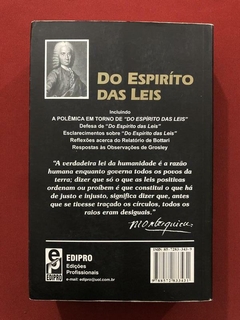 Livro - Montesquieu - Do Espírito Das Leis - Edipro - comprar online