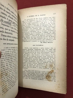 Livro - A Guerra De São Paulo - Manoel Osorio - 1932
