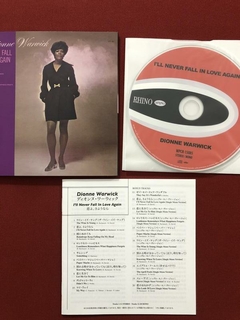 CD- Dionne Warwick - I'll Never Fall In Love - Import - Semi - Sebo Mosaico - Livros, DVD's, CD's, LP's, Gibis e HQ's