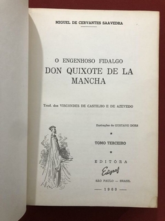 Livro - Don Quixote De La Mancha - 3 Tomos - Capa Dura - Cervantes - Doré - 1960 - loja online
