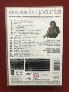 DVD - Miles Davis - Miles In Paris - Importado - 1989 - comprar online