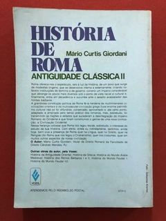 Livro - História De Roma - Mário Curtis Giordani - Ed. Vozes - comprar online