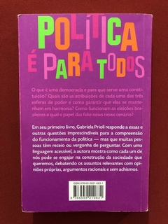 Livro - Política É Para Todos - Gabriela Prioli - Seminovo - comprar online