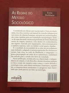 Livro - As Regras Do Método Sociológico - Durkheim - Seminovo - comprar online