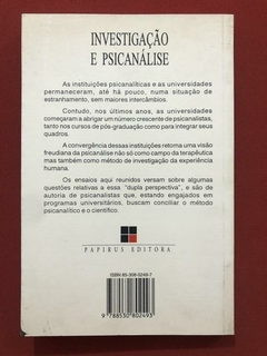 Livro - Investigação E Psicanálise - Maria Emília L. Da Silva - Papirus - comprar online