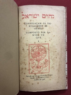 Livro - Consolaçam As Tribulaçoens De Israel - 2 Volumes - Capa Dura - 1906 - comprar online