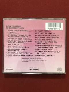 CD - Don Williams - 20 Greatest Hits - Importado - Seminovo - comprar online