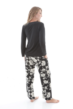 PIJAMA M/LARGA P/LARGO TWILL ENGLISH GARDEN (92721) - Victoria Garrido Lenceria