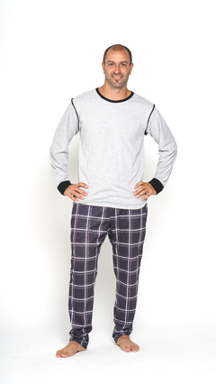 PIJAMA HOMBRE M/LARGA P/LARGO ESCOCES (3445)