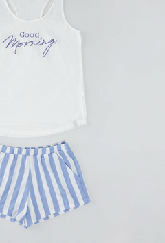 PIJAMA MUSCULOSA Y SHORT GOOD MORNING (WO15021V21)