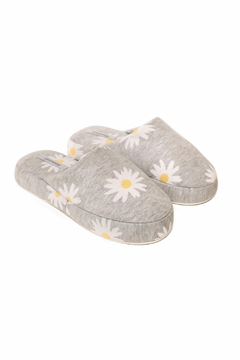 PANTUFLON SUELA GOMA FLOWERS (PR30005I21) - comprar online