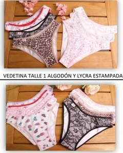 PACK X6 VEDETINA ALGODON ESTAMPADA (P45EST) - tienda online