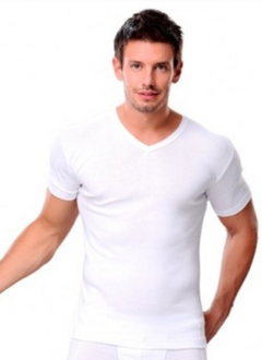 CAMISETA HOMBRE M/CORTA CUELLO V T. 38 - 40 (1109CE)