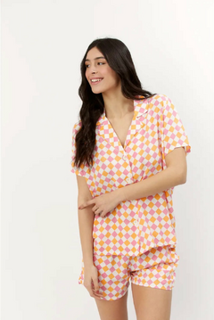 PIJAMA M/CORTA CAMISA Y SHORT SALLY (2635-24) - comprar online