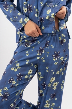 PIJAMA M/LARGA P/LARGO SATEN ESTAMPADO MERY (9630-24) - comprar online