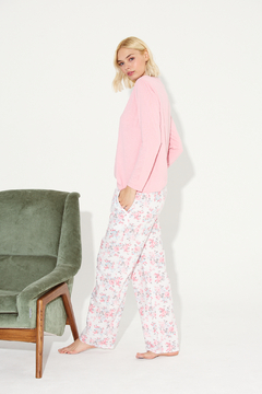 PIJAMA M/LARGA P/LARGO JERSEY Y VIYELA ESTAMPADA (2668-24) - comprar online