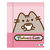 CARPETA ESCOLAR N3 CON CORDON PUSHEEN CAFÉ MOOVING