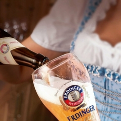 Copo para Cerveja Weissbier Erdinger Longo em Vidro 500ml - loja online