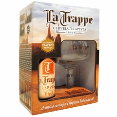 Kit Cerveja La Trappe Importada Holanda Garrafa 330ml e Taça - Newness Bebidas