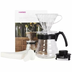 Cafeteira V60 Craft Coffee Hario Kit Completo com 40 Filtros - comprar online