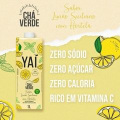 Chá Verde Yaí Sabor Limão Siciliano e Hortelã Caixa 1 Litro - comprar online