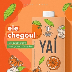 Chá Verde Yaí Sabor Laranja e Gengibre Zero Açúcar 1 Litro - Newness Bebidas