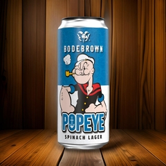 Cerveja Bodebrown Popeye Spinach Lager Lata Azul 473ml - Newness Bebidas