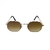 Óculos de Sol Hexagonal - Dourado - loja online