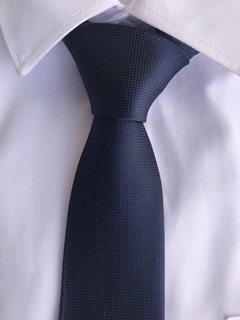Gravata Azul Marinho Quadriculada (Slim e Semi Slim) - comprar online