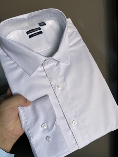 Camisa Social Slim Fit Branca Fibra de Bambu - Manga Longa - comprar online
