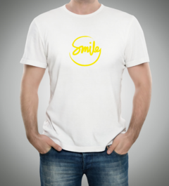 Remera (ALGODON) Smile amarillo alg (hombre) - comprar online