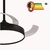 Ventilador de Teto Air Basic Preto Pás Retrátil Led 30w Multicolor Bivolt c/ Controle Remoto - Opus HM 85582 - Coreluz | Luminárias, Pendentes, Arandelas e Iluminação