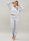 Pijama Mujer Marcela Koury, Jersey Con Ajustes en Remera y Pantalón.(4160)