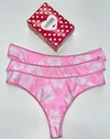 Colaless Fascination (Packx3) de Lycra rosa, estampa flores.