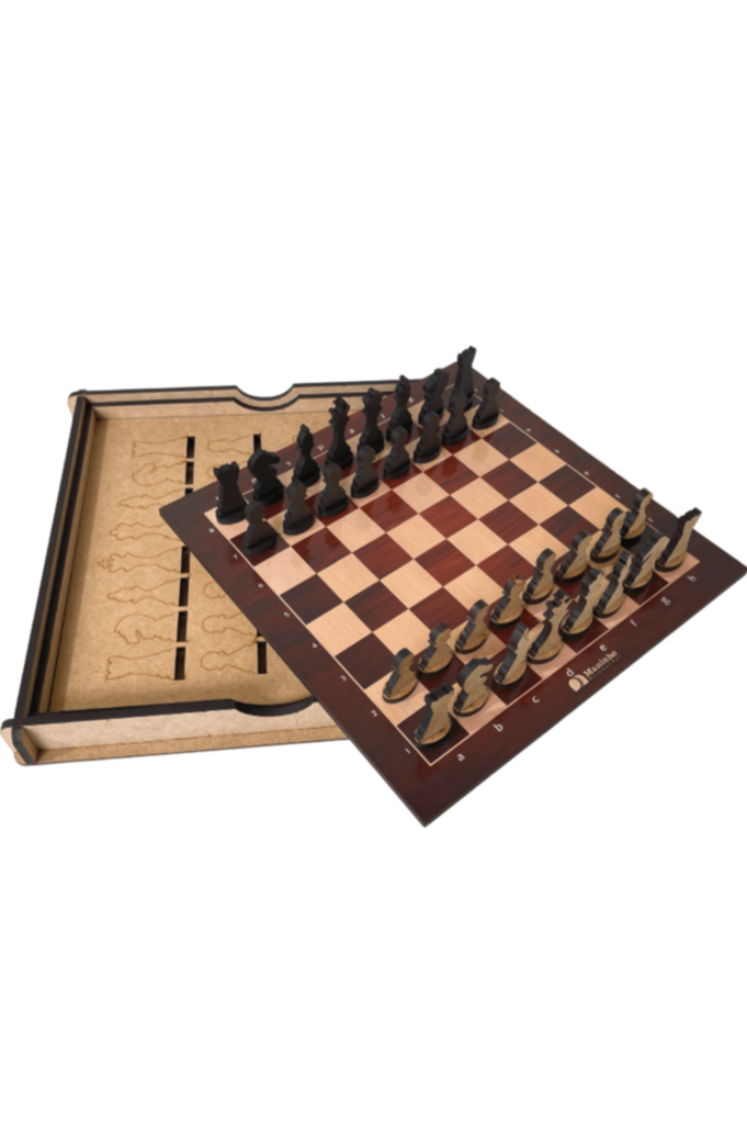 Jogo de xadrez De Madeira 3 Em 1 24 x 24 Cm - CHESS - Jogo de