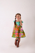 Vestido São João - Verde c/ laranja - Andressa Kids | Moda Infantil