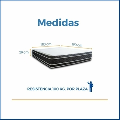 COLCHON CALMA 190x100 1 PLAZA Y MEDIA TWIN - Topacio