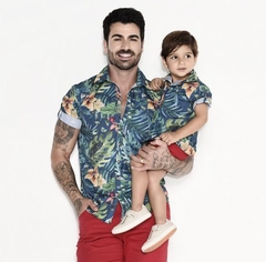 Kit Camisa Henry - Tal Pai, tal filho (duas peças) | Praia | Viscolinho